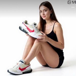 Nike Air Max Pre-Day Womens Size 9.0Running Shoes White Athletics Sneakers